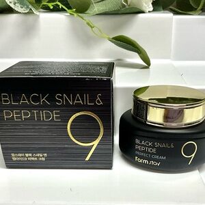 FarmStay Black Snail Mucin & Peptide 9 Perfect Cream Deep Moisturizing 1.8  Oz